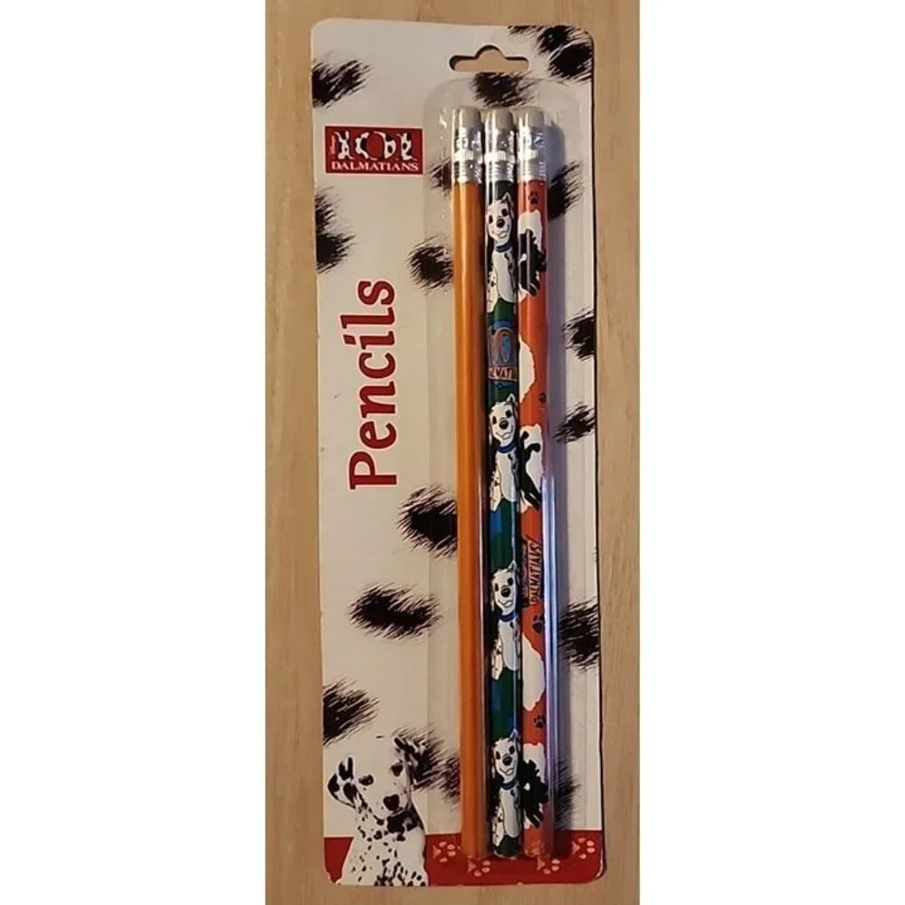 Disney 101 Dalmatians Vintage 90s 3 Pack Pencils - Sealed 40024 Impact Inc.